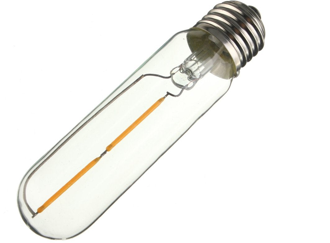 Vintage Edison LED Bulb 4 Pack,T10/T30 LED Bulbs 2W Antique COB Tubular Filament LED Bulb Tubular Edison Style LED Filament Bulb T10,Dimmable,E27