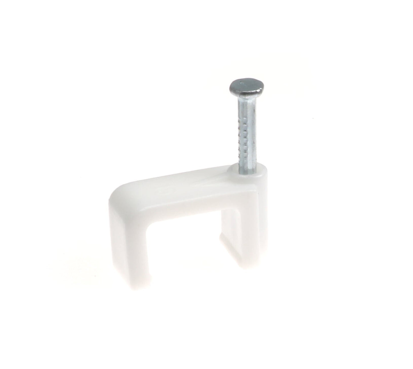THE CIMPLE CO - Dual, Twin, or Siamese Coaxial Cable Clips, Cat6, Electrical Wire Cable Clip, 1/2 in Nail Clip and Fastener, White (100 Pieces per