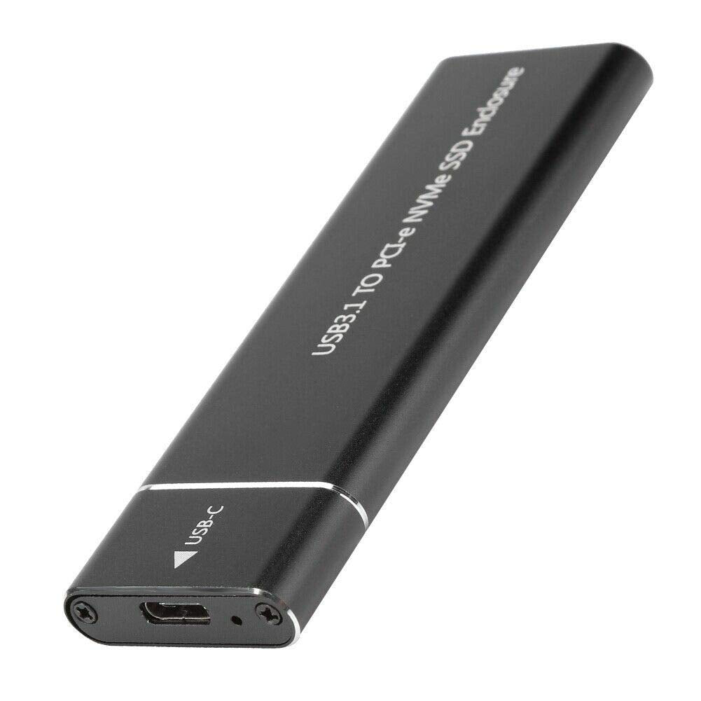 AIHG M.2 NVME to USB-C Gen2 10GBPS Enclosure - M.2 PCI-E SSD Hard Disk External Drive Box - Black