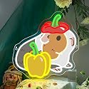RXXXTRXQ Sweet pepper otter Neon Sign pub Neon Signs for Wall Decor Playful LED Wall Decor for Kitchens, Restaurants & Aquatic Themes, USB-Powered