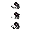 Statik 360 Pro Magnetic Connectors Tips - Only Compatible with Statik360 Pro Magnetic Charging Cable - 3-Pack Includes i-Product, Micro USB and USB-C