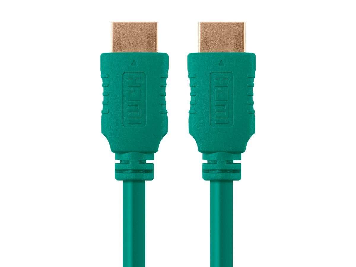Monoprice 6ft 28AWG High Speed HDMI Cable w/Ferrite Cores - Green