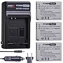 PowerTrust NB-5L Battery (3-Pack) and Fast Charger for Canon PowerShot S100 S110 SD700 is SD790 is SD800 is SD850 is SD870 is SD880 is SD890 is SD900