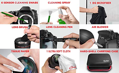 Professional Cleaning Kit for APS-C DSLR Cameras Sensor with Cleaning Swabs and Carry Case