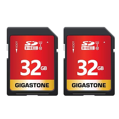 GIGASTONE 32GB SD Card 2-Pack UHS-I U1 Class 10 SDHC Memory Card High-Speed Full HD Video Compatible with Canon Digital Camera, SPYPOINT TACTACAM