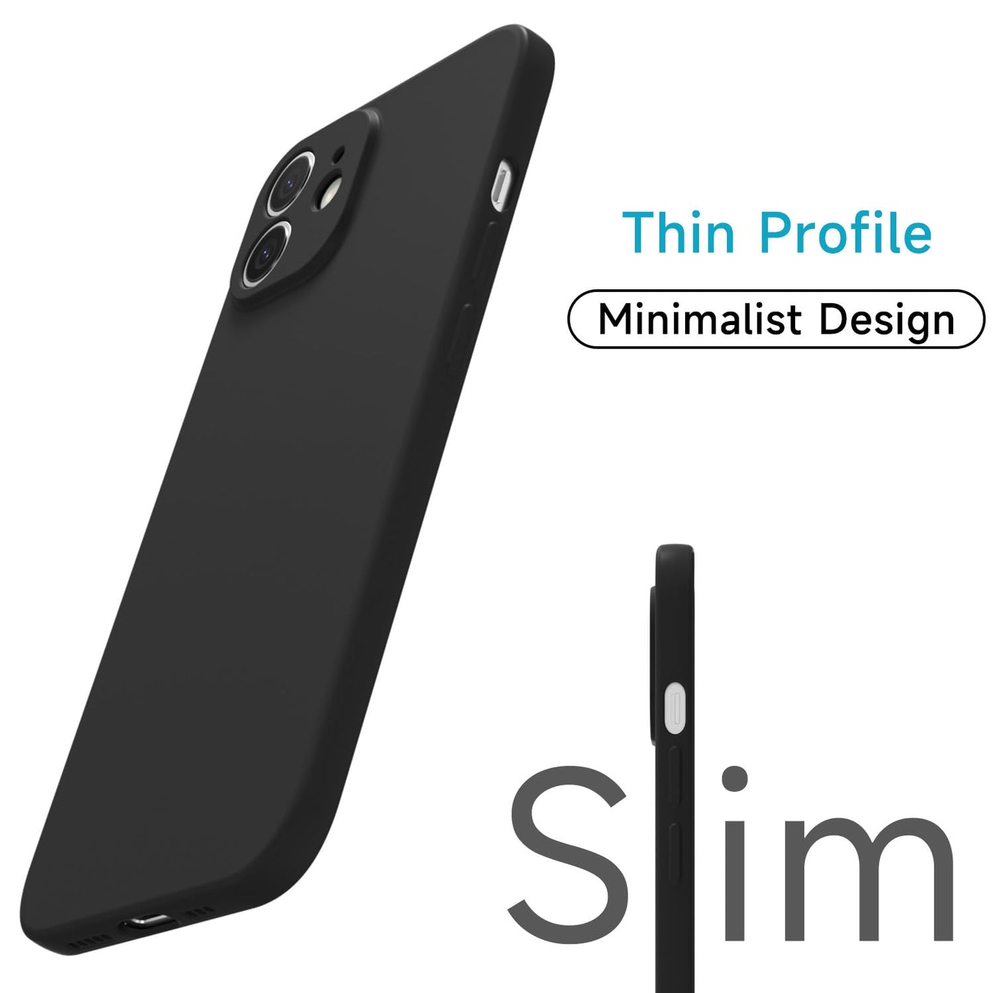 oakxco for iPhone 11 Pro Max Case Silicone, Ultra Slim Thin Phone Case for Women Girls, Plain Minimalist Aesthetic Cute Girly Design, Soft Rubber TPU