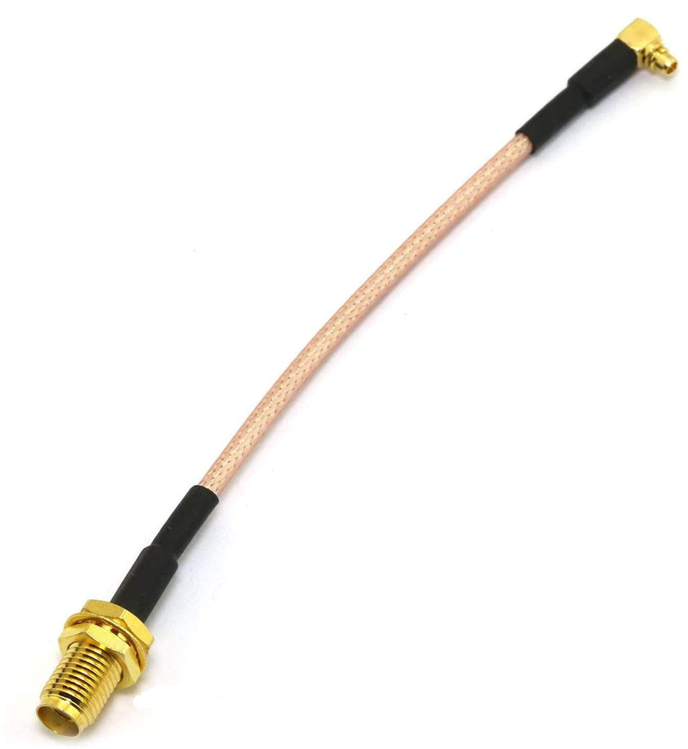 E-outstanding 1PC MMCX Pigtail Male Coaxial Cable Adapter Right Angle to RF RG316 SMA Female Antenna Connector with 0.39 Inches 4 Inches