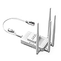Vonets 1800Mbps WiFi to Ethernet Adapter 5.8GHz Wireless Bridge, 2-Port Gigabit PoE Compatible, WiFi Bridge for 4K Streaming/Gaming/Smart TV