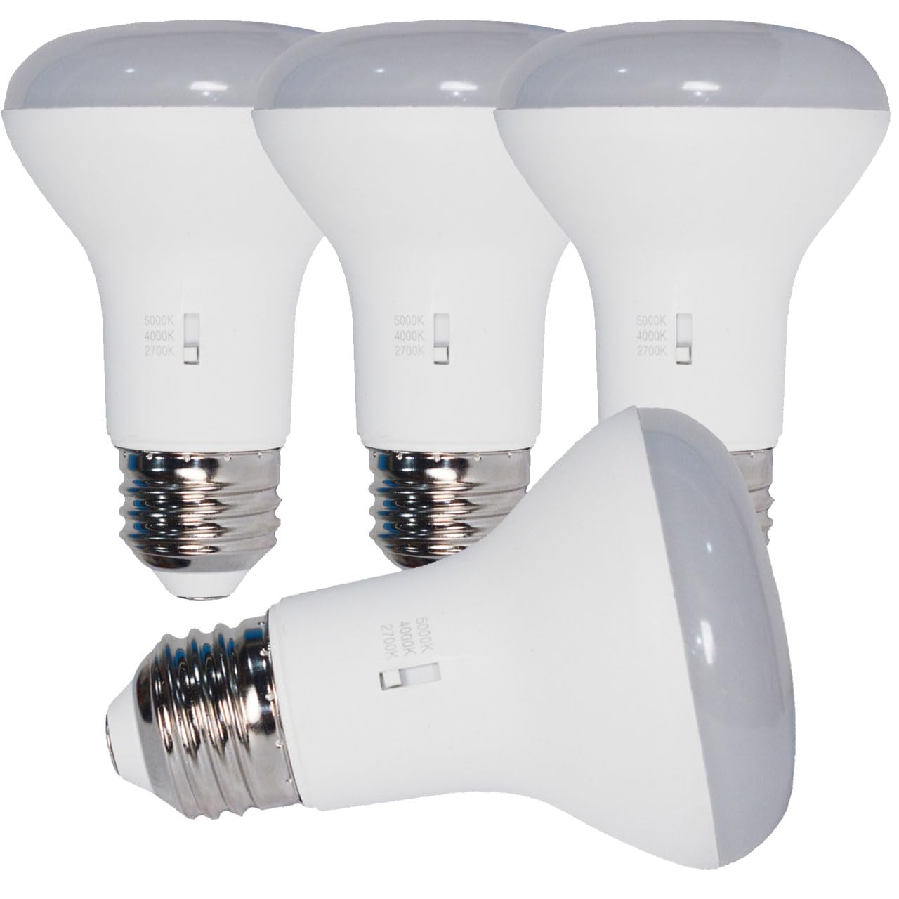 yayutelight BR20 LED Bulb 4 Pack, Dimmable, 8W=60W, 850LM R20 Flood Lights, 3CCT 2700K/4000K/5000K Selectable, Warm White,Cool White,Daylight