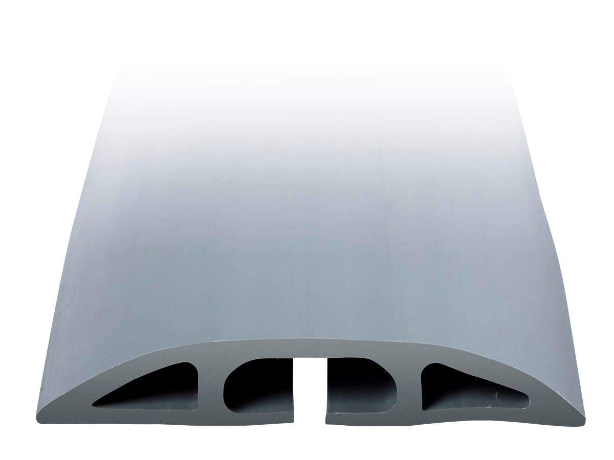 Monoprice Rubber Duct Cable Cover - Flexible Material, 10 Feet, Gray