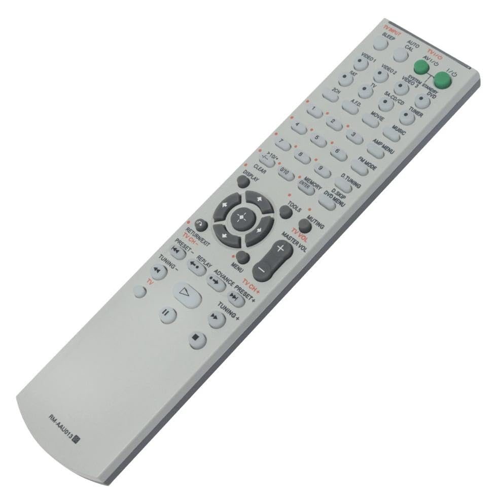 RM-AAU013 Remote Control for Sony Multi Channel AV Receiver Home Theater System in Living Rooms or Rooms, No Programming or Pairing Needed