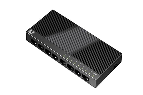 Netis ST3108C 8 Port 10/100Mbps Fast Ethernet Switch | Desktop Ethernet Splitter, Ethernet Hub, Plug and Play, Traffic Optimization Auto-Negotiation