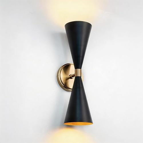 Edwarmlux Indoor Wall Sconces, Modern Wall Lights, Up and Down Wall Mount Light, Dimmable Hardwired Wall Light for Bedroom, Living Room, Hallway