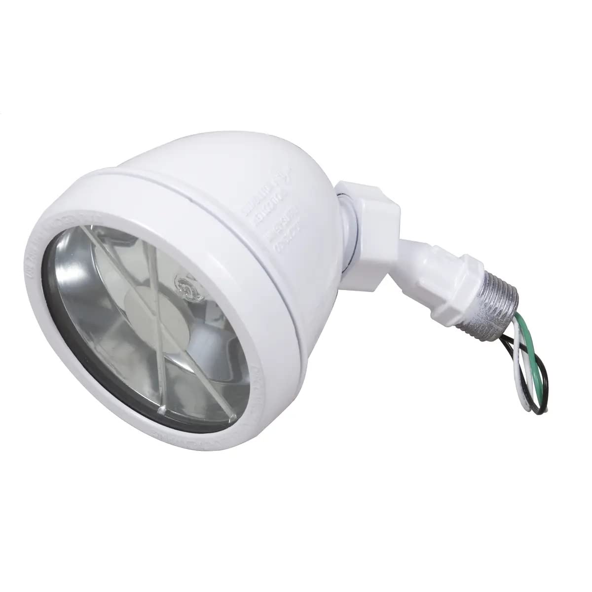 Hubbell-Bell LHS100W Weatherproof Halogen Lamp Holder with 75-watt Bulb, Swivel Joint, White