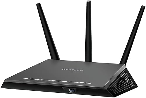 NETGEAR Nighthawk Smart Wi-Fi Router (R7000) - AC1900 Wireless Speed (Up to 1900 Mbps) | Up to 1800 Sq Ft Coverage & 30 Devices | 4 x 1G Ethernet