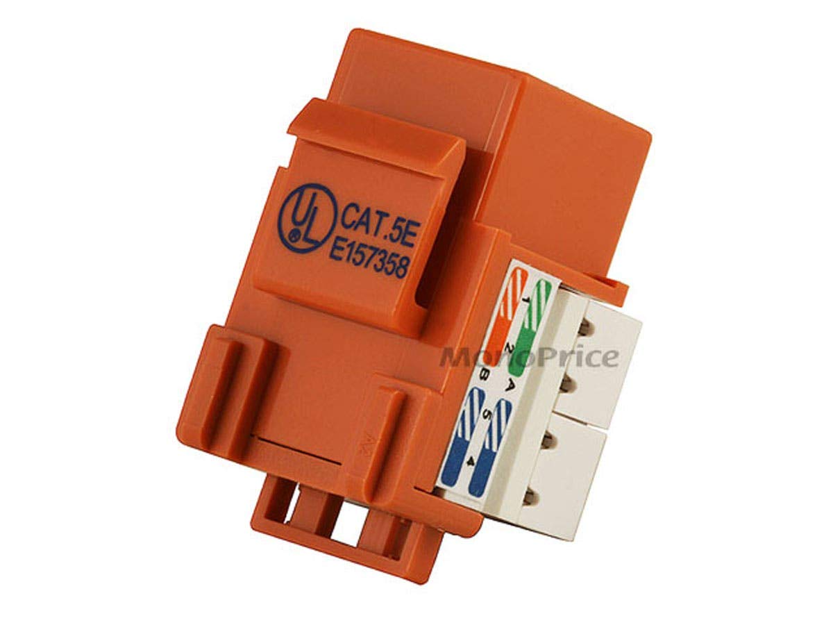 Monoprice Cat5E? Punch Down Keystone Jack - Orange