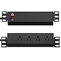 10 inch Rack PDU-1U (4 Rear Outlets),10" inch Rack Power Strip with Protection (125V/15A 6ft Cable),Rack Mount Power Distribution Unit for 10" Mini