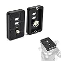 Akeipho 2 Pieces Aluminum 60mm Universal Quick Release Plate with 1/4 Inch Screw, Arca Swiss Plate Tripod Mount for DSLR Camera Tripod Ball Head