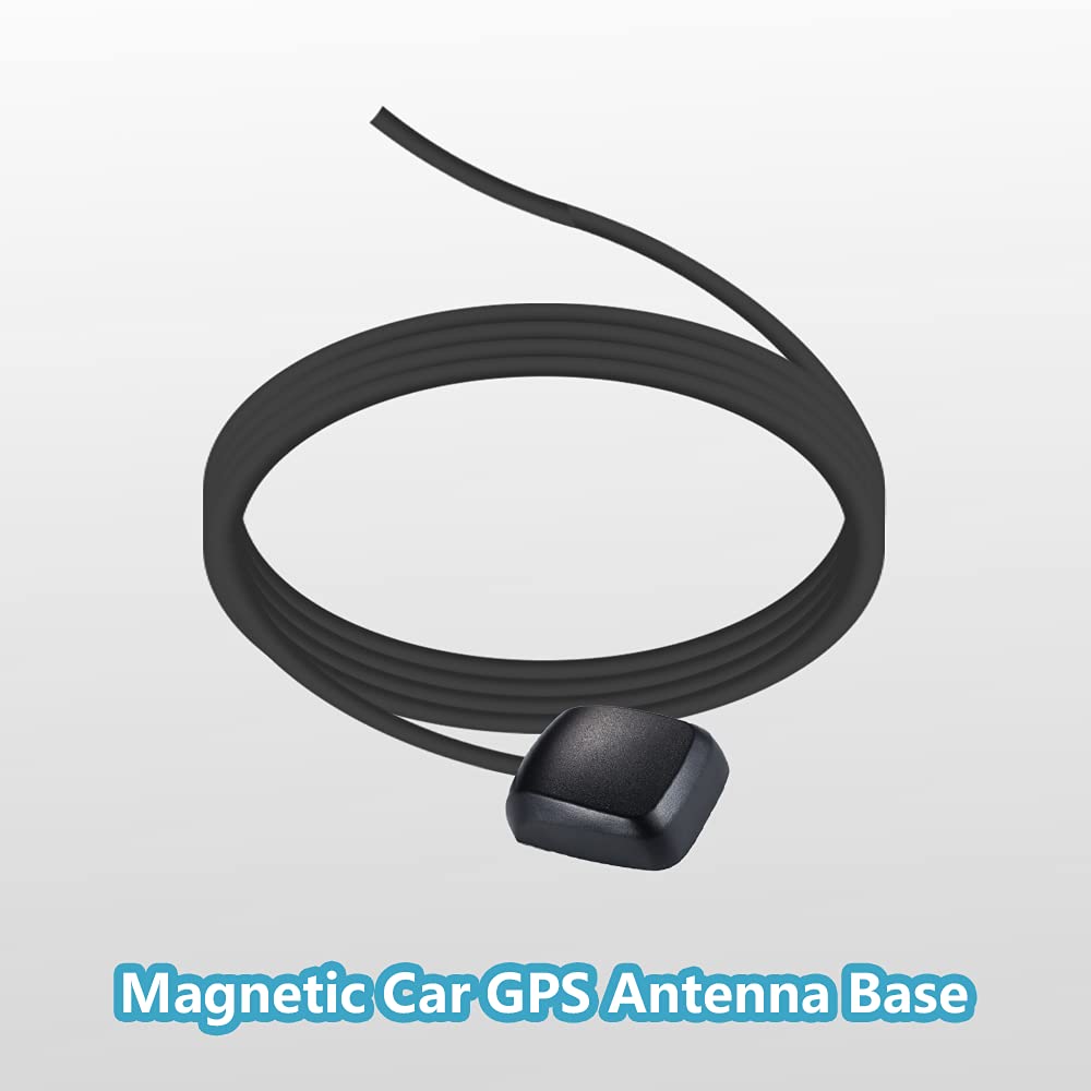 POBADY Car GPS Antenna 1575.42MHz Fakra C Adapter Right Angle with 3M GPS Fakra Antenna Magnetic Base for Car Vehicles GPS Navigation System GPS