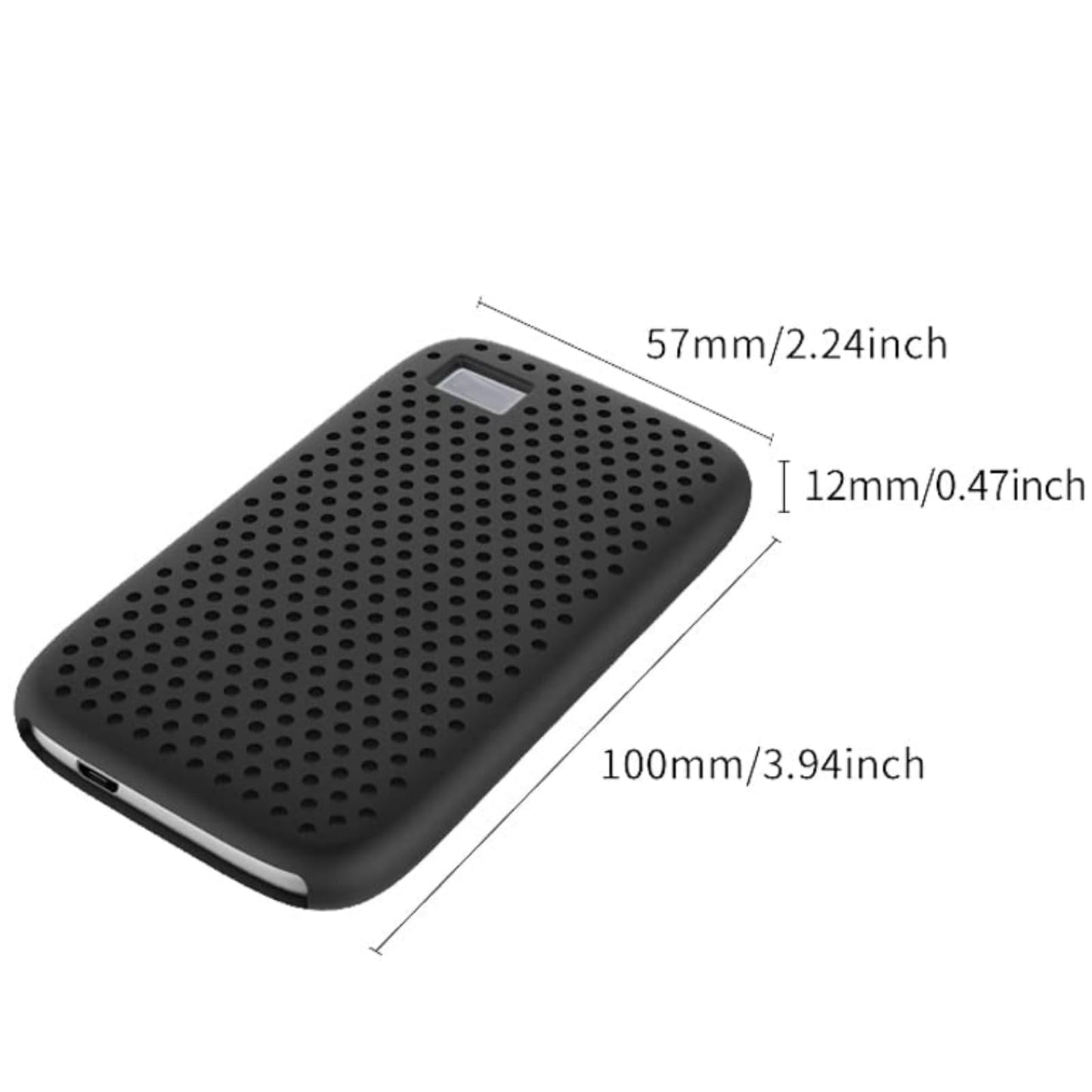 Ferbao Silicone Case for WD My Passport SSD Portable Hard Drive 500G/1T/2T/4T Accessories Soft Silicone Cover Protective Sleeve (Blue)