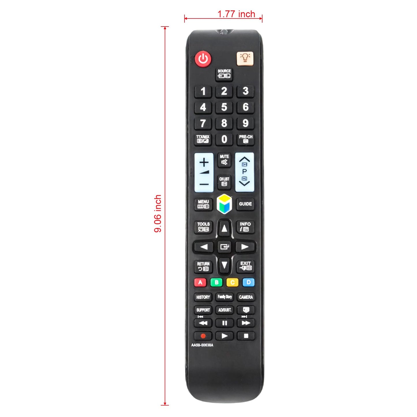 New AA59-00638A Replaced Remote fit for Samsung AA59-00594A AA59-00637A AA59-00639A BN59-01178W BN59-01179A BN59-001179B BN59-01199F Smart TV 3D LCD