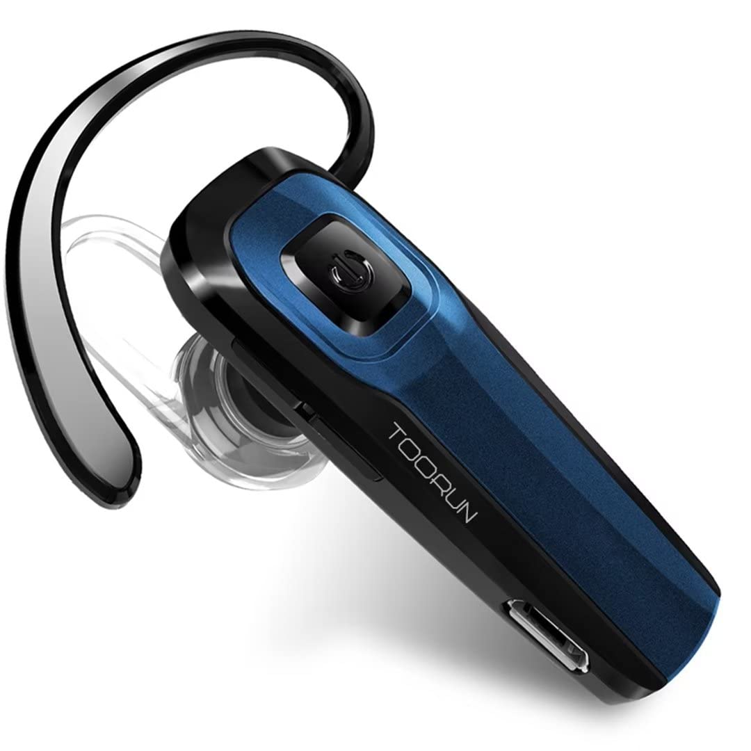 TOORUN Bluetooth Earpiece, M26 Bluetooth Headset Handsfree V5.0 Wireless Earpiece Headphone with Noise Reduction and Microphone Compatible for Android
