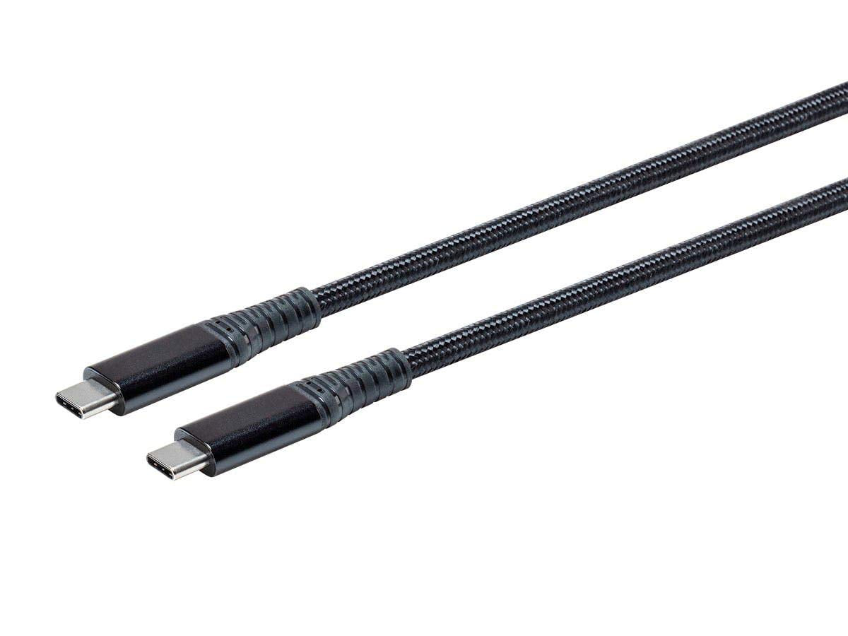Monoprice AtlasFlex Series Durable USB 3.2 Gen 2 USB-C Data & Power Kevlar Reinforced Nylon-Braid Cable, 10Gbps, 5A/100W PD, 1m, Black