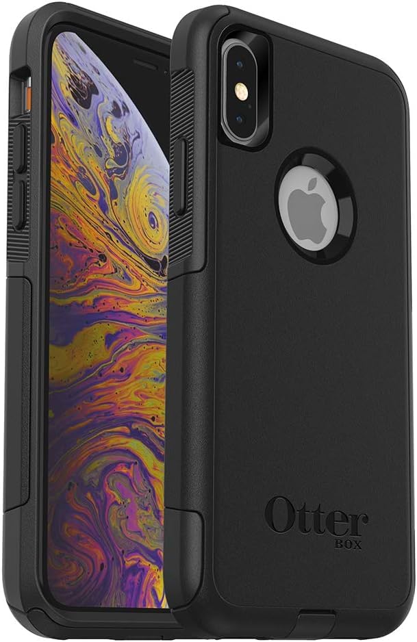 OtterBox iPhone Xs AND iPhone X Commuter Series Case - BLACK, slim & tough, pocket-friendly, with port protection
