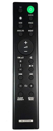 Replaced Remote Control Compatible for Sony HTMT300 HT-MT300 SA-MT300 SAMT300 HTMT301 HT-MT301 SAMT301 SA-MT301 Soundbar System