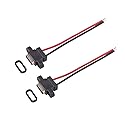 ZJKJHJY USB Type-C Pigtail Cable 2PCS 24AWG USB-C Plug to 2 Pin Bare Wire Open End, Type C Female,Connector for DIY