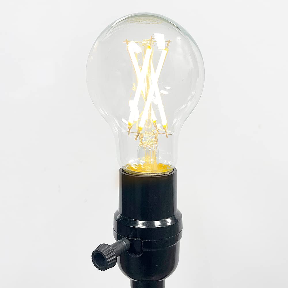 Maxxima Clear A19 LED Filament Light Bulb, 7W, 2700K, 800 Lumens, 6 Pack