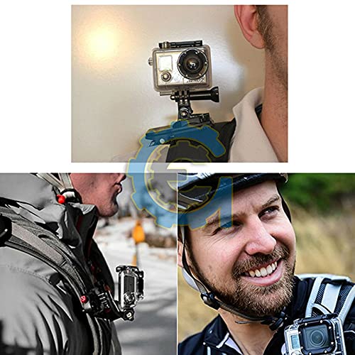 Acxico 2Pcs 360 Rotary Backpack Hat Mounts Clip Fast Clamp Mount for GoPro Hero 2 3 3+ 4