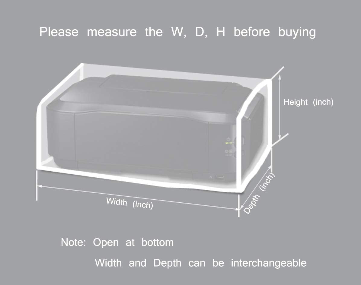 LU2000 Anti-static Printer Dust Cover (18.9W x 15.7D x 9.4H), We Have All Popular Size Printers Jacket Universal Copiers Cover Compatible for Canon