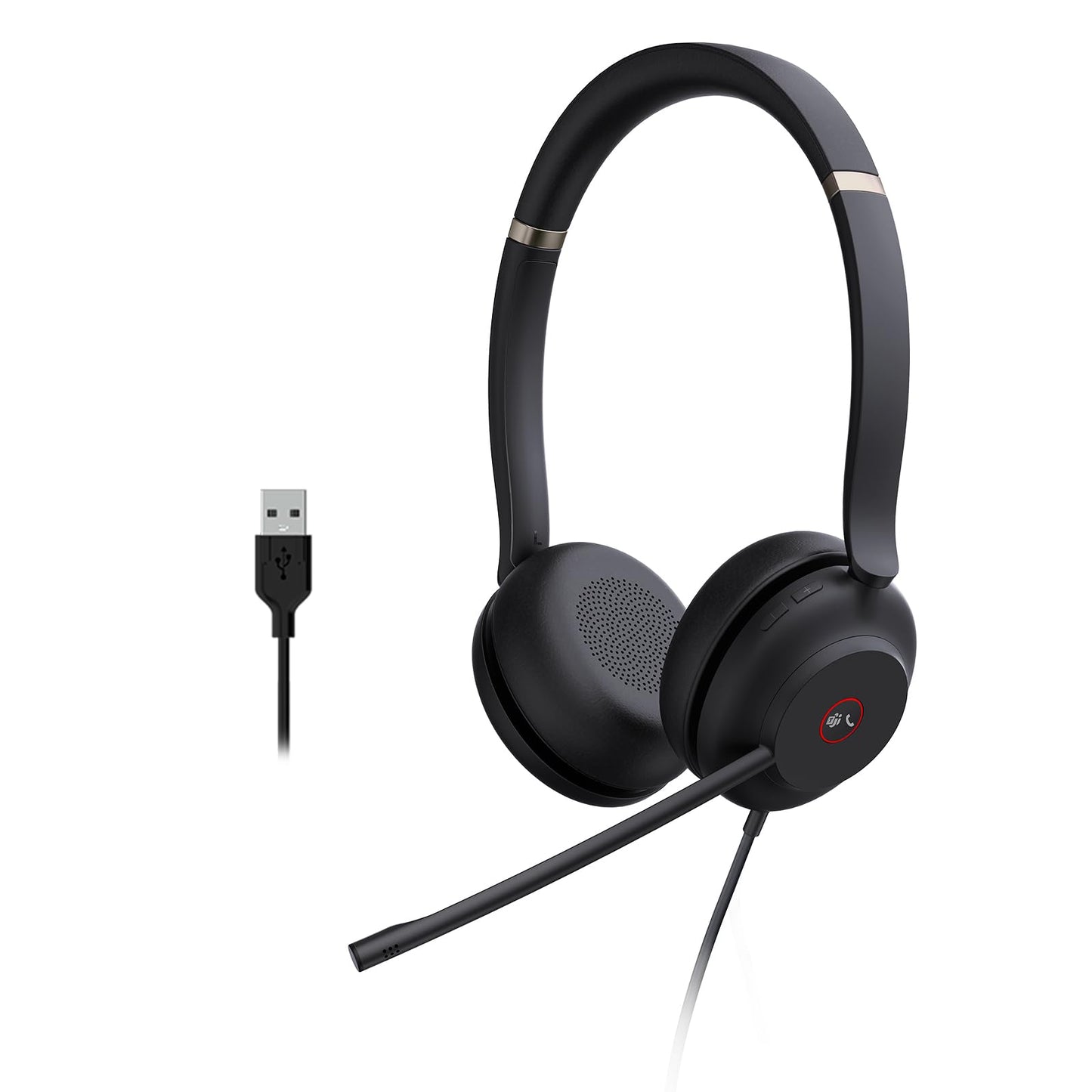 Yealink UH37 USB Headset with Microphone for PC Laptop - Headphones with Noise Cancelling Microphone for Computer,On-Ear Wired Office Call Center…