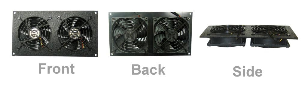 Coolerguys Pre-Set Thermal Controlled Cooling Kits for Cabinets, AV, and Components (Dual 92mm, Thermal Plastic)