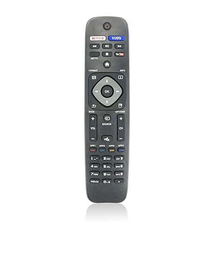 JISOWA Replacement Remote Control Universal for Philips Smart TV 50PFL5603/F7 NH500UP URMT41JHG006 URMT41JHG003 58PFL4609/F7 55PFL5601/F7 55PFL5402/F7