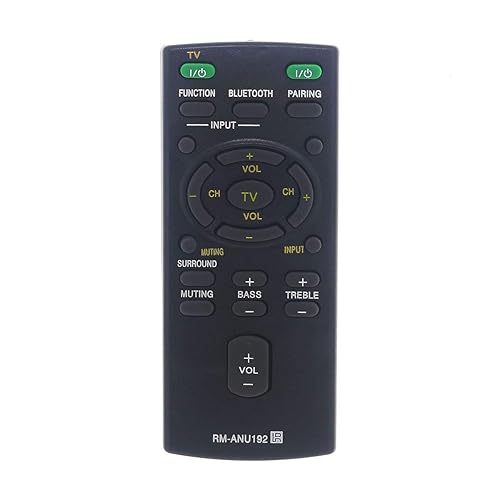 RM-ANU192 Remote Control Replaced for Sony RMANU192 Sound Bar System RM-ANU191 HT-CT60BT SA-CT60BT