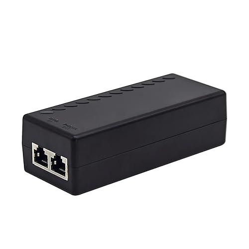 Gigabit PoE+ Injector Adapter 48V Power Over Ethernet Plus - 10/100/1000Mbps, IEEE 802.3af/at Compliant -Delivers 15.4W (PoE) or 30W (PoE+) Power Over