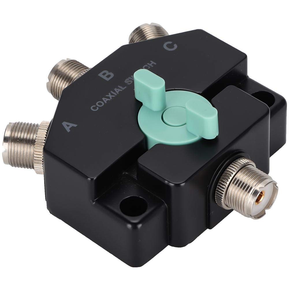 Antenna Switcher, 1-Input -3-Outputs Multi-Functional Antenna Switcher Adapter Converter CB Radio Antenna Coax Switch.