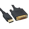 Cable Leader Gold Plated Premium DisplayPort to DVI Male to Male Cable 28AWG 10ft