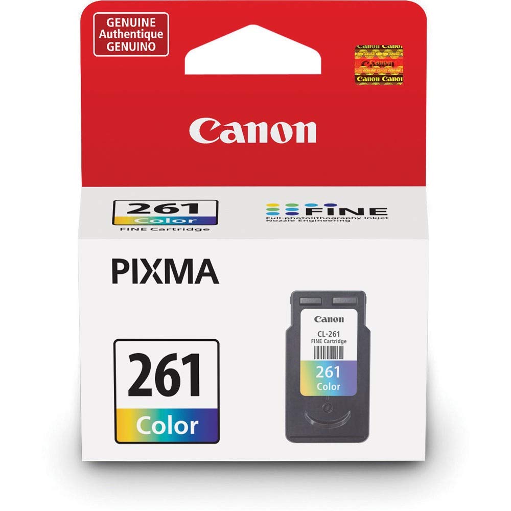 Canon PG-260 XL Black Ink Cartridge + CL-261 Color Ink Cartridge (Retail Packaging)
