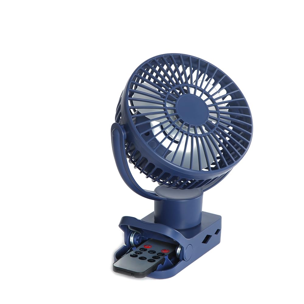 Limitless Breezie Portable Fan with LED Light & 8,000mAh Power Bank (Navy)