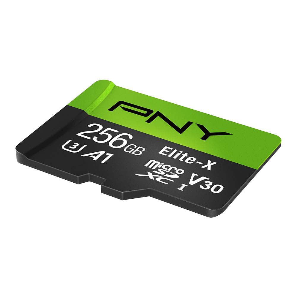 PNY 256GB Elite-X Class 10 U3 V30 A1 microSDXC Flash Memory Card