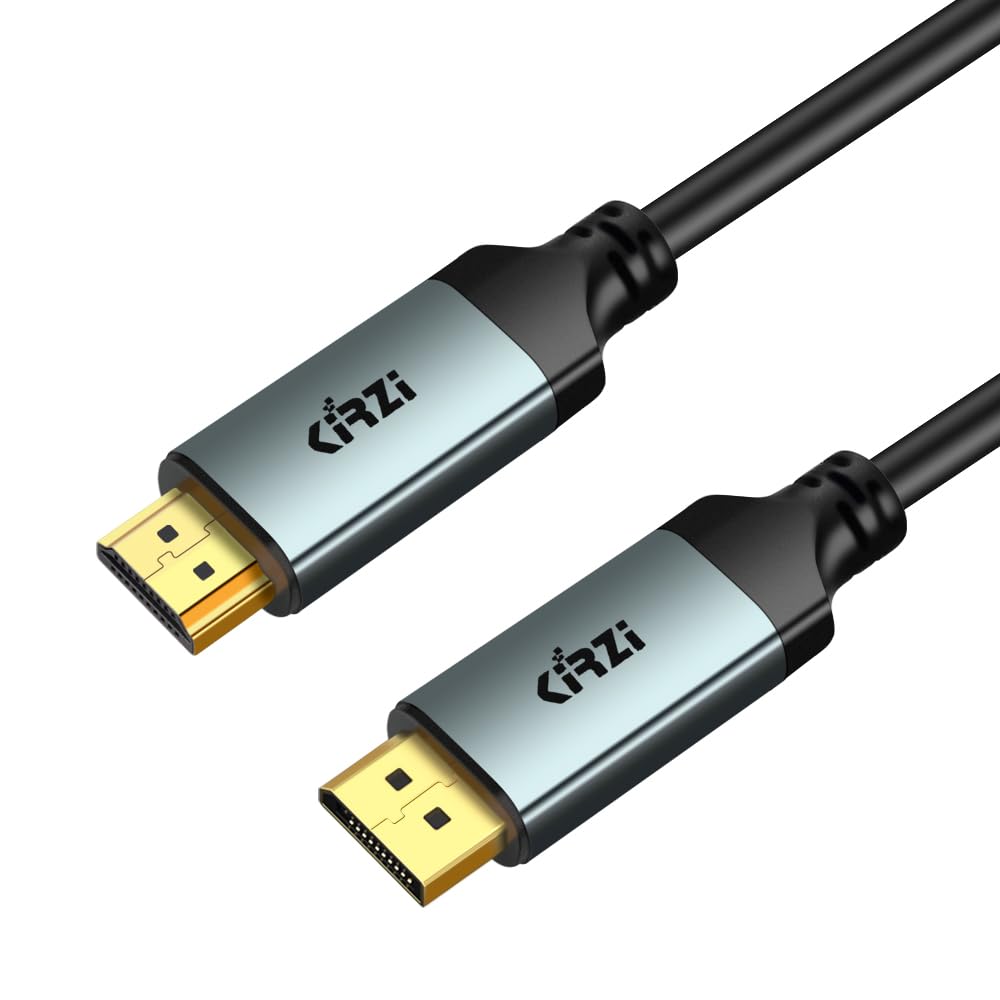 Kirzi 4K DisplayPort to HDMI, 30ft Uni-Directional DP (Source) to HDMI (Display) 1.4 Cable, 4K@30Hz, 2K@60Hz, 1080P Full HD,for DellMonitor, Projector