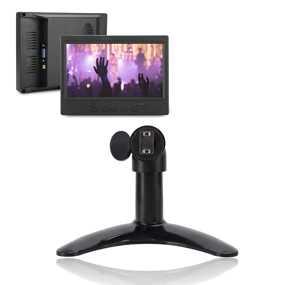 ASHATA Monitor Holder Stand, Desktop Computer Black Monitor Holder,Universal PC Accessories,ABS + Metal Material,Light Weight,for Small LCD Monitors