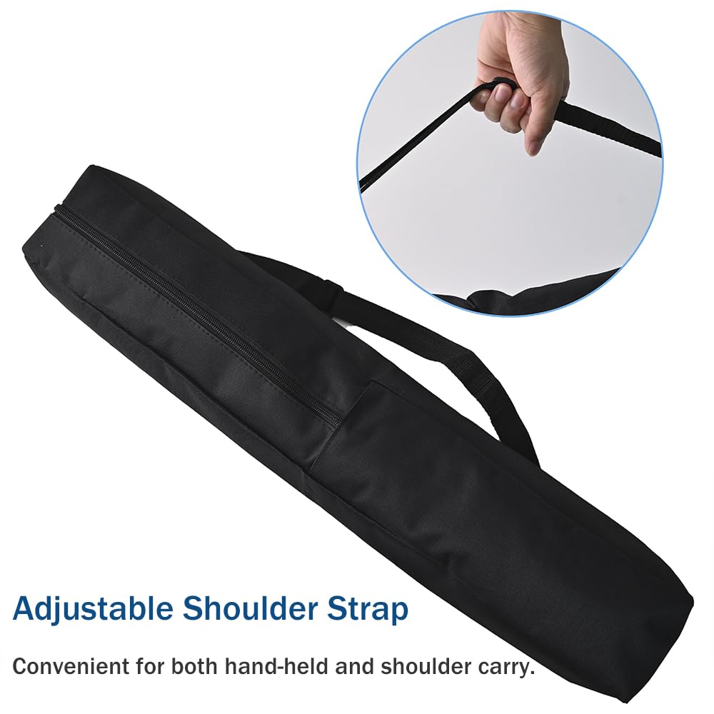 FIEWSZIHU Portable Carrying Bag 23.6in and 33.2in Case with Shoulder Strap Folding for Light Stand Camera Tripod Monopod, Black