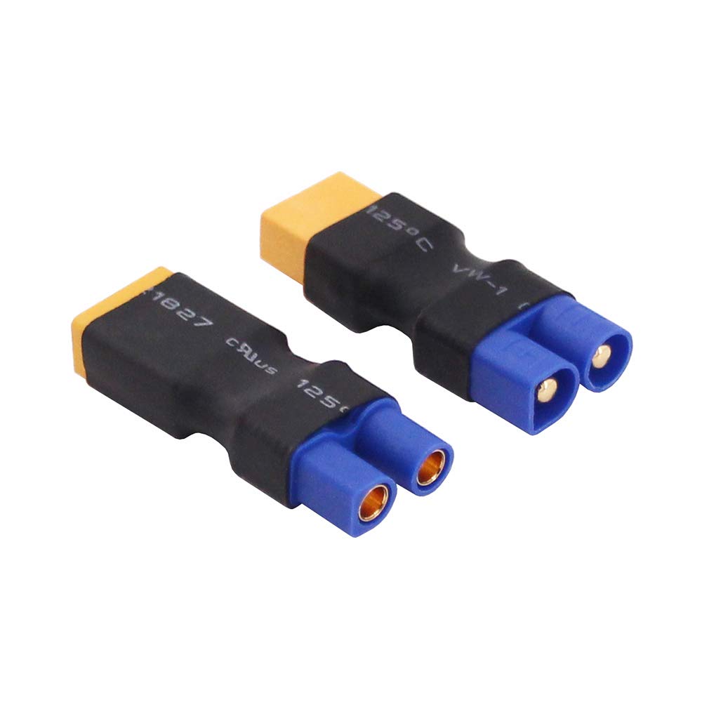OliRC 4pcs No Wires Connector: XT60 XT-60 to EC3 Style Male Female Connector Adapter(C156-4)