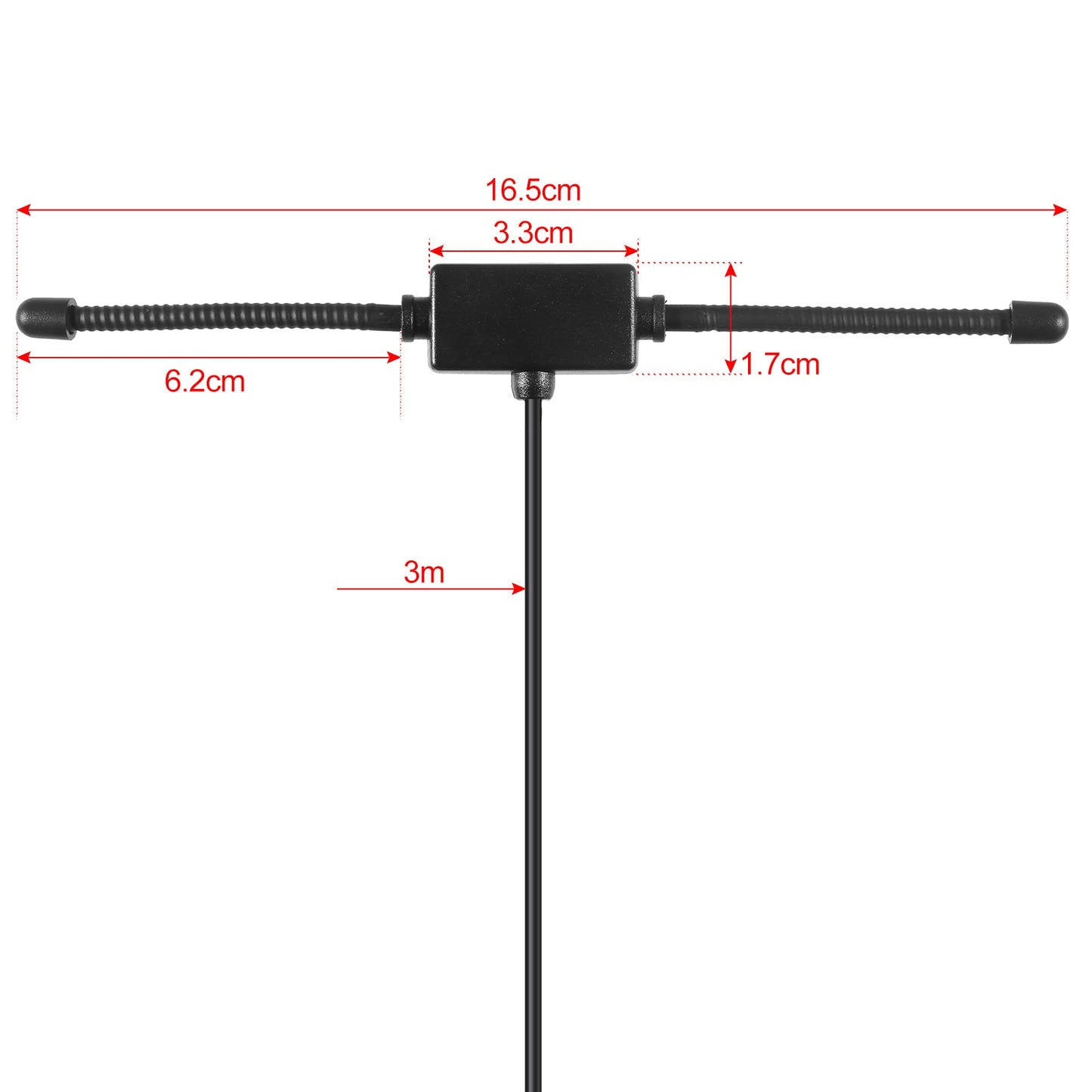 AEDIKO FM Radio Antenna Adhesive Mounting FM Radio FM Dipole Antenna for Stereo Receiver Indoor Music System FM Radio Home Stereo Receiver AV Audio