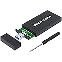 mSATA to USB 3.0 Enclosure, External SSD Adapter Case for 30x30mm & 50x30mm mSATA SSDs (No Cable Needed)