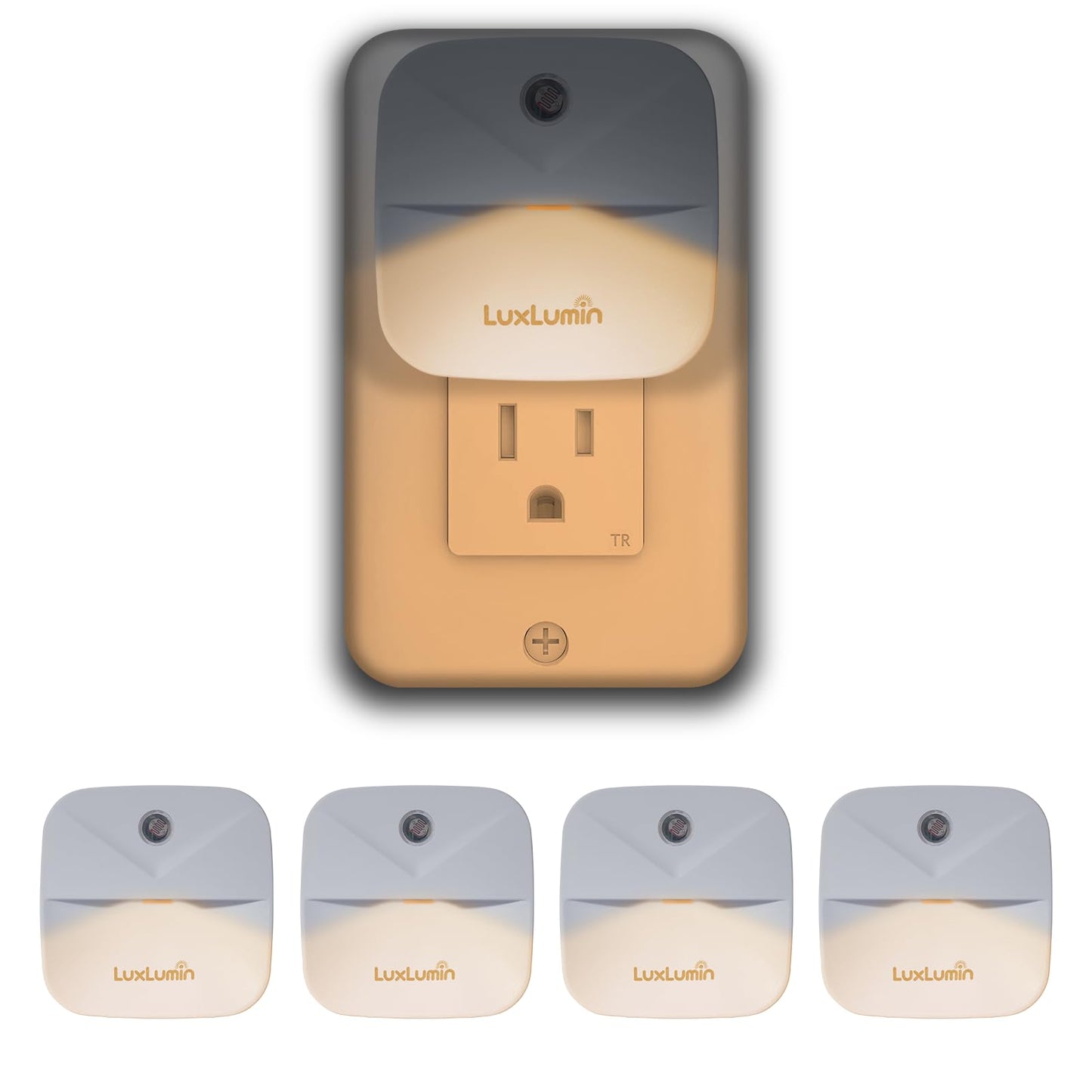 LuxLumin LED Night Light Plug into Wall with Smart Dusk to Dawn Sensor, Automatically Turn on and Off,Night Light
